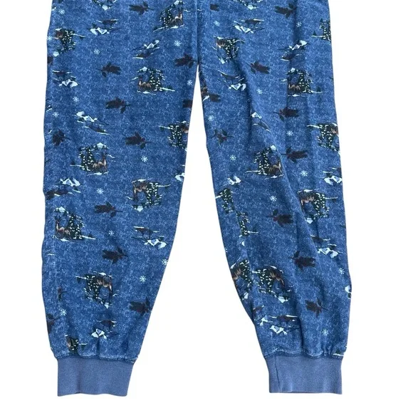 Vtg Flannel Northern Reflections One Piece Pajamas Adult Large Open Backside - Picture 3 of 14